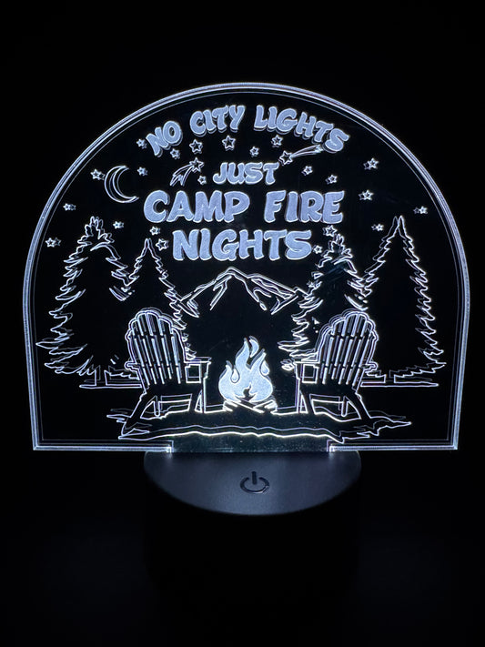 No City Lights Just Campfire Nights (Display)