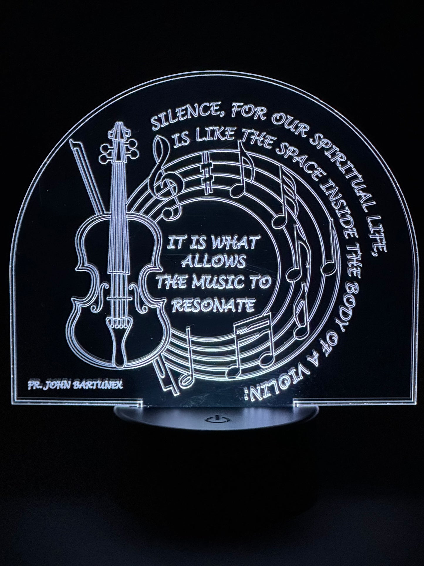 Silence, for Our Spiritual Life, is Like the Space Inside the Body of the Violin: It is What Allows the Music to Resonate. (Display)