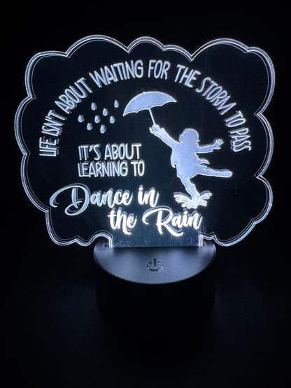Life Isn’t About Waiting for the Storm to Pass, It’s About Learning to Dance in the Rain (Display)